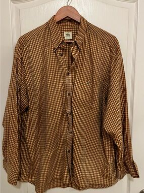 Vintage Lacoste Men's Plaid Button-Down Shirt